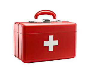 Obraz premium Red Medical Kit on transparent background