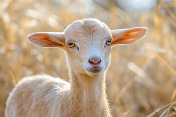 Obraz premium Young goat in a field