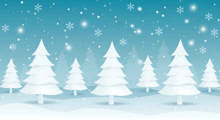 Obraz premium Winter's Papercut Serenity AI Generated