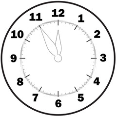 Time of a clock in illustrator