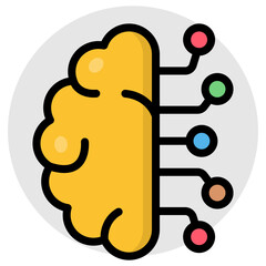 Creative design icon of artificial intelligence 