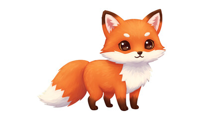 Obraz premium Cute Fox Standing – No Background