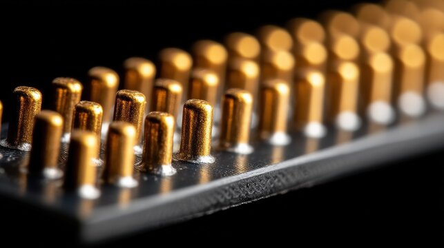 Close-Up of CPU Processor Pins