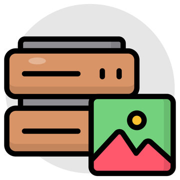 An icon design of server image 