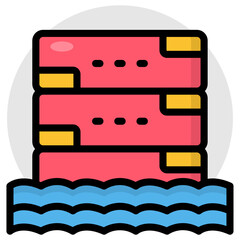An icon design of server rack