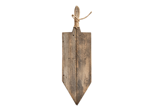 Hanging Wooden Arrow Sign