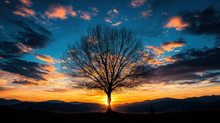 Obraz premium Sunset in the Mountains