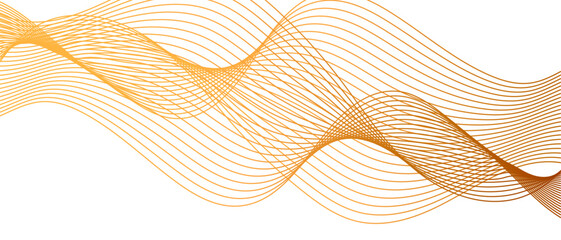 Wavy business curve lines on transparent background. Abstract ocean wave line background. Wave swirl, frequency sound wave, Modern backdrop design for business, presentation, banner.