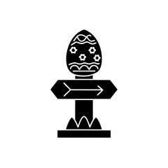 creative details Egg Hunt Signpost Icon Vector Illustration