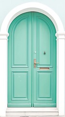 Teal Archway Door Exterior