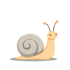 Cute Little Cartoon Snail Illustration