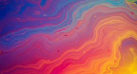 Obraz premium Abstract Colorful Swirls of Paint Blending Together