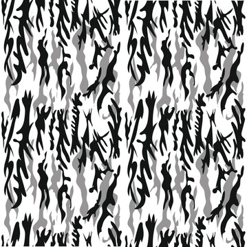 Seamless pattern with tiger stripes. Abstract animal print.