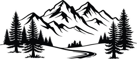 vector illustration of a pine tree