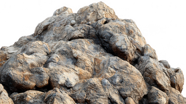 Close-up view of rocky formation against a solid dark background