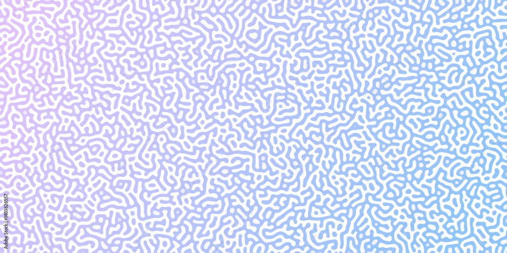 Poster Turing Abstract Pattern, suitable for any business. blue gradient color diffusion reaction seamless pattern. An abstract Reaction-diffusion or Turing pattern formation, coral reef, natural texture	