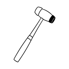 Super Simple Stroke Line Art of Reflex Hammer Drawing - Neurological Examination Tool