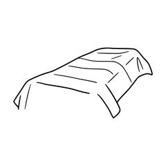 Super Simple Stroke Line Art of Surgical Drapes Illustration - Sterile Medical Covering