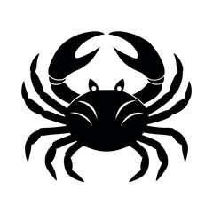 crab face silhouette on a white background
