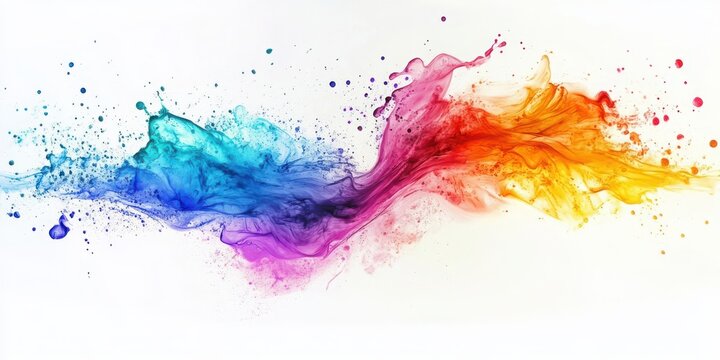 Pastel line background with a color splash drift effect