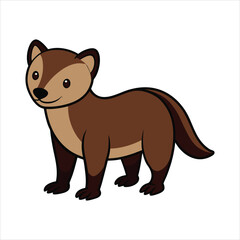 Cute cartoon marten illustration
