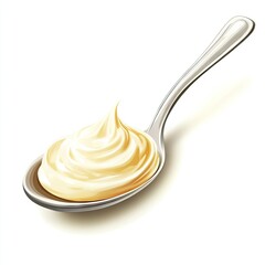 Creamy condiment on a spoon (1)