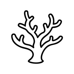 Obraz premium Coral Reef Icon Outline Illustration Design 