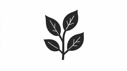 Flat-style black emblem , icon isolated on white background. 