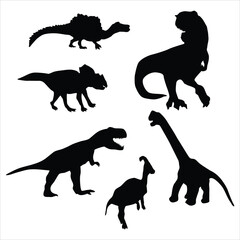 dinosaur silhouettes set