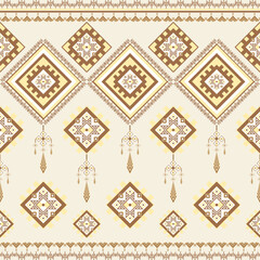 Ethnic geometric pattern Native American Navajo tribal motif design
