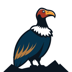 California Condor Perched on a Mountain Peak