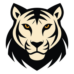 Tiger Head Vector Silhouette minimalist tiger head silhouette with clean stron