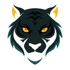 Tiger Head Vector Silhouette shadowy tiger head silhouette emerging from darkne