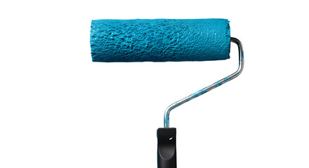 Fototapeta premium Paint Roller with Blue Textured Cover