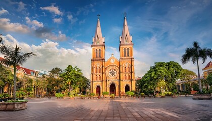Naklejka premium can tho cathedral built during the french colonial period can tho vietnam indochina southeast asia