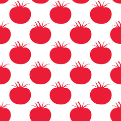 Tomato Seamless Pattern Design with leaf
