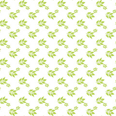 Tropical Leaf Impression Seamless Vector Pattern Design