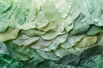 Obraz premium Natural Green Leaves Background for Creative Design and Crafting