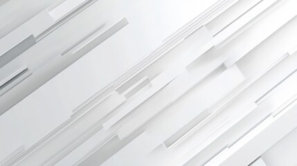 Obraz premium A minimalist design featuring diagonal white rectangles on a light gray background with subtle shadows