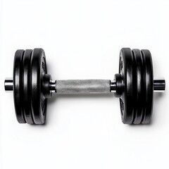 Fototapeta premium Adjustable dumbbell, black weights