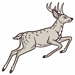 Fototapeta premium deer-running-vector