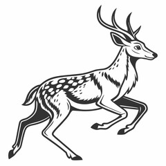  deer-running-vector