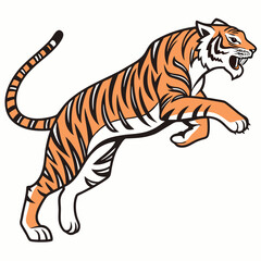  tiger-running-vector