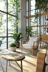 Obraz premium table and chairs in the garden