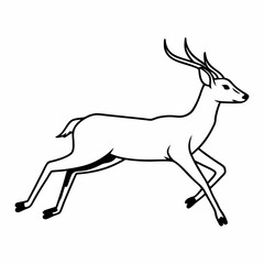 Fototapeta premium deer-running-vector
