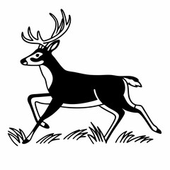 Obraz premium deer-running-vector