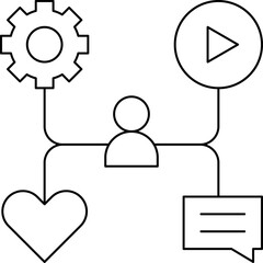 Related Content icon single vector illustration