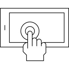 Touchscreen Technology icon single vector illustration