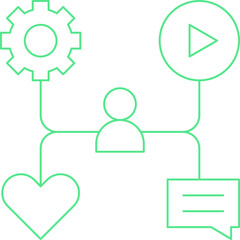 Related Content icon single vector illustration