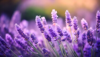 Fototapeta premium close up of lavender flower in the garden